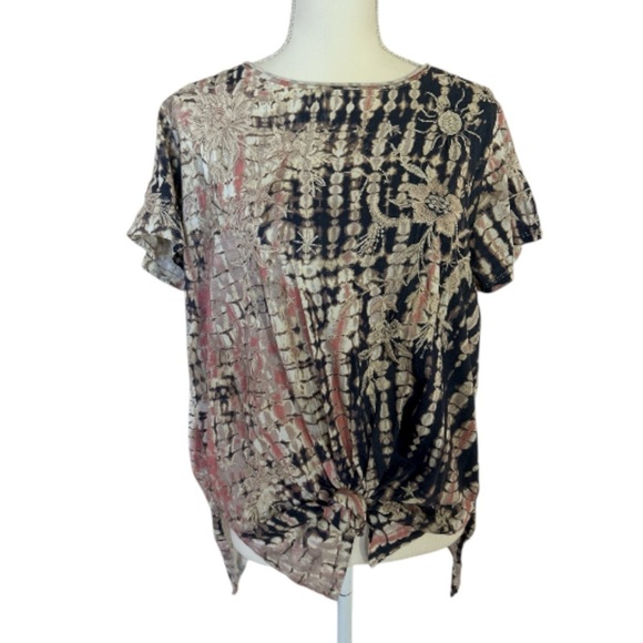 Johnny Was Tie-Dye Embroidered Top and Pants Size S - Picture 3 of 12